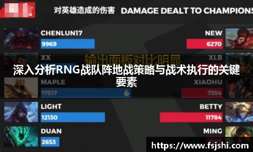 深入分析RNG战队阵地战策略与战术执行的关键要素